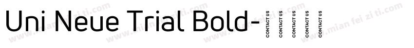 Uni Neue Trial Bold字体转换